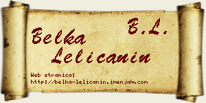 Belka Lelićanin vizit kartica